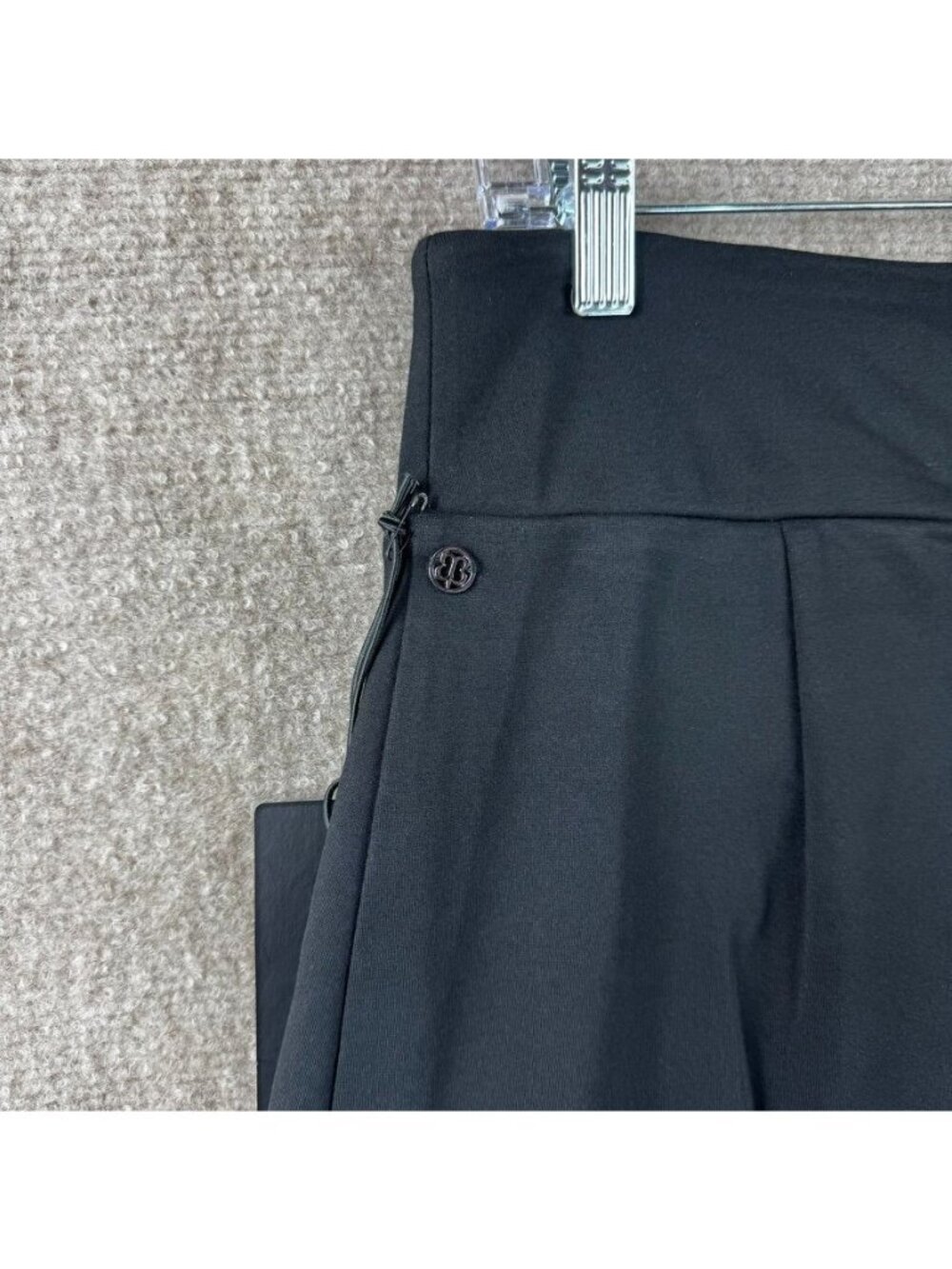 Betabrand Sassiest Pants Wrap Skirt M Black Ponte Knit Minimalist Corp Chic - Picture 7 of 15